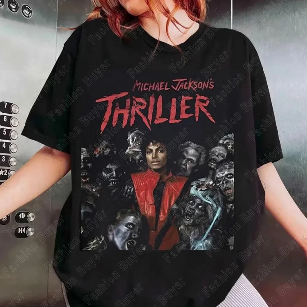 Michael Jackson Modern Redesign T-shirt Men and Women Summer Cotton Y2K Clothing Fashion Round Neck Short Sleeved Tee Fan Gifts