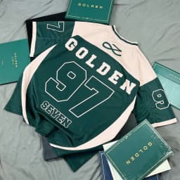 2026 New Women's Spring/Summer Y2K Fashion Casual Golden 97 Mesh Jersey Oversized Breathable Speed Drying Sports T-shirt