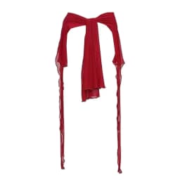 Jeans Pants Decor Irregular Jazz Dance Scarf See Through Harajuku Y2K Belt Streetwear High Waist Hip-hop Scarf
