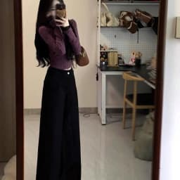 New Women's Autumn and Spring Casual Fitted Slim Regular-Shoulder Lace Spliced Long-Sleeve T-Shirt