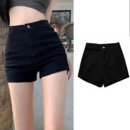 Black Hot Women's Casual Tights Pants Ultra-short High-waisted Slimming Leggings Sexy Petite Summer Shorts