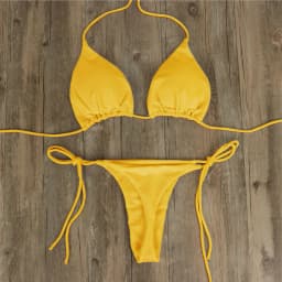 Women Thong Bikini Set Side Tie Sexy Swimsuit Bandage Style Brazilian Swimwear Woman Clothing Red/Blue/Black/White/Wine Red/Pink