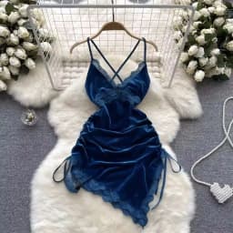 Women's Sexy Mini Dress Lingerie Cosplay Maid Cute Bowknot Lace Hotsweet Casual Dresses Party Club Costume Camisole Mini Dresses