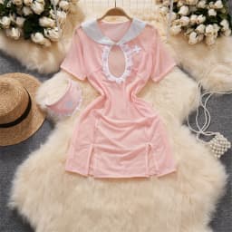 Women's Sexy Mini Dress Lingerie Cosplay Maid Cute Bowknot Lace Hotsweet Casual Dresses Party Club Costume Camisole Mini Dresses