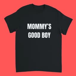 Funny Tee MOMMY's GOOD BOY Print Top Women Streetwear Oversized Loose Tee Vintage Summer Spring Meme Short Sleeve Round Neck Tee