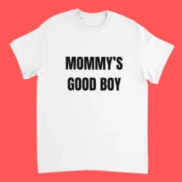 Funny Tee MOMMY's GOOD BOY Print Top Women Streetwear Oversized Loose Tee Vintage Summer Spring Meme Short Sleeve Round Neck Tee