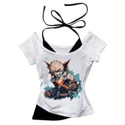 Bakugo tshirt teen Pop Culture Classic Psychedelic hip hop kawaii anime tshirt Y2k women Classic Trendy Graphic