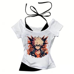 Bakugo tshirt teen Pop Culture Classic Psychedelic hip hop kawaii anime tshirt Y2k women Classic Trendy Graphic