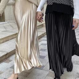 Women Summer Solid Pleated Satin Long Skirt Korean New Fashion Ladies Work Casual Elastic High Waist A Line Party Loose Skirts