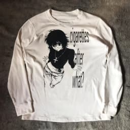 Women Retro Cute Harajuku Slim fit Tops Lady White Casual T-Shirts Girls Letter Anime Print Long Sleeve Clothes