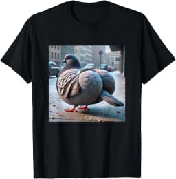 Funny Pigeon Big Butt Pattern Printed Summer Women's T-shirt Short Sleeve Round Neck Top Casual Women's Clothing