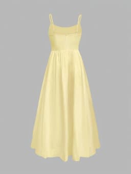 Elegant Directed Women's New Pure Color Sleeveless Chic Strap Dress Fashionable Minimalist Design Casual Comfortable Fit