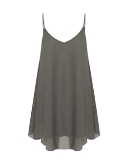 Women Plus Size Sleeveless Dress Fashion Solid Color Comfortable Daily Wear Dress