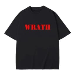 Wrath Natural Selection Logo Funny Meme T-Shirt Casual Oversized Crewneck T Shirts Men's Humor Harajuku Style T-Shirts Unisex