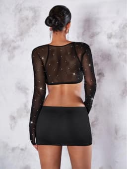 Women Black Solid Color Low Waist Mini Skirt Casual Slim Fit Bodycon Micro Skirt For Daily Wear Streetwear & Nightclub Style