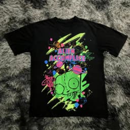 Vintage Invader Zim Cartoon Print Short Sleeve T-Shirt Retro Unisex Graphic Tee 90s Nostalgia Summer Streetwear Y2K Tee Top