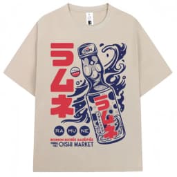 Japanese Style Hokkaido Wave Vintage T-shirt Men Women Harajuku Fashion High Quality T Shirts Summer Tee Shirt