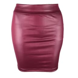 Matte Leather Slim Mini Skirt High Waist Sexy Fashion Imitation PU Leather Skirt Short Korean Nightclub Streetwear for Women