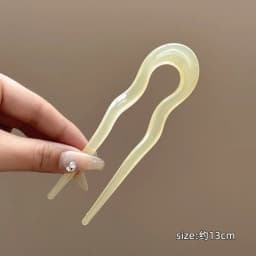 U-shaped hair clip, women's meatball headband, simple Chinese style hair clip, modern style and temperament hair accessory