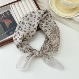 Fashion Printing Silk Small Square Scarf Summer Scarf Women's Versatile Small Scarf Head Band Hair Accessories