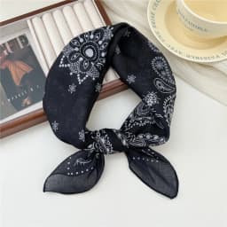 Fashion Printing Silk Small Square Scarf Summer Scarf Women's Versatile Small Scarf Head Band Hair Accessories
