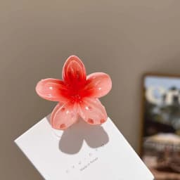 Hawaiian Gradient Hair Clips Flower Hair Claws Women Small Size Fashion Headwear Hairpin Crab Barrette Hair Accessories