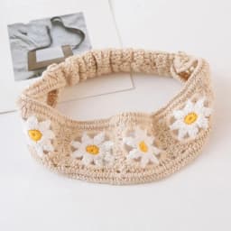 Flower Knitted Headband Colorful Pastoral Ethnic Style Hair Band Beach Headwear Girl Hair Accessories Women Hair Scarf Girls