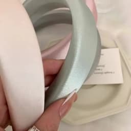 Korean pearlescent acetic acid satin headband high sensibility hairhoop high skull top wide edge versatile face wash headband