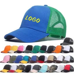 Custom Logo Basic 5 Panel Mesh Hat For Women Summer Sunshade Breathable Baseball Caps Men Outdoor Sport Truck Dad Cap