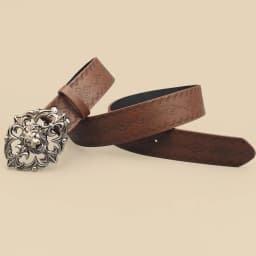 Elegant Court-Style Women's Belt - Brown Vintage Print, Versatile for Work/Dates/Casual, Perfect Gift Accessory