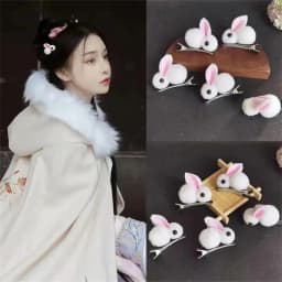 Cute Plush Rabbit Hair Clip Children's Catoon Animal Hairpins Girls Baby Sweet Winter Hair Accessories Headwear Barrettes