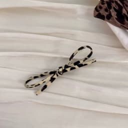Fashion Pu Leather Bow Bangs Hair Clip For Women