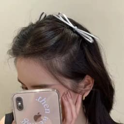 Fashion Pu Leather Bow Bangs Hair Clip For Women