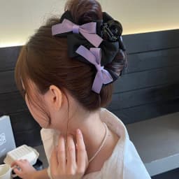 Girl's New Claw Clips Korean Version Sweet Style French Style Bow Hair Clips Women's Claw Clips Large Shark Clip Kawaii Headwear