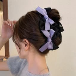 Girl's New Claw Clips Korean Version Sweet Style French Style Bow Hair Clips Women's Claw Clips Large Shark Clip Kawaii Headwear