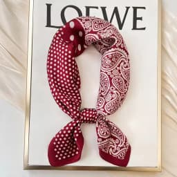 Luxury Polka Dot Silk Square Scarf Women Hijab Hair Bands Neckerchief Female Satin Shawl Ribbon Headband Fashion Wraps Bandana