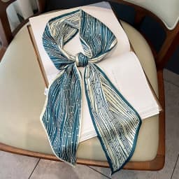 Spring/Summer Luxury Long Silk Scarf Female Print Thin Narrow Scarf Bag Hair Band Ribbon Scarfs Women Imitation Silk Neckerchief