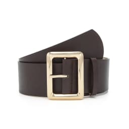 New Vintage Large Buckle Fashionable Women's Wide Belt Dress Decorative PU Women's Belt
