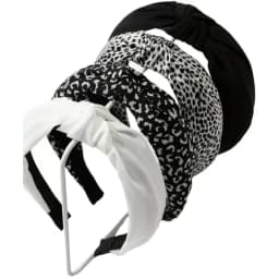 1PC Retro Hair Bands Women's New Cross Border Wide Edge Headband Out Leopard Black Department Knot Crimp Hair Bands