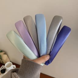 Shiny Satin Fabric Headband Wide Cross Hairbands Daily Headwear Sweet Simple Headbands Women Hair Accessories