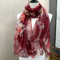 New Fashion Flower Chiffon Silky Georgette Scarf for Women Printing Long Soft Wrap Shawl Beach Kerchief Scarves Foulard Hijabs