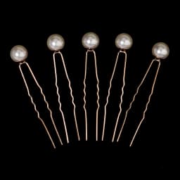 Fashion Pearl Hair Clip For Women Copper Wire Wrap Design Bridal Wedding Hairpin Simple Headpiece Hair Clip