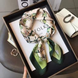 New Fashion Square Scarf Women Spring Summer Print Thin Sun Protection Neck Protection Tie Headband Versatile Scarves Party Gift
