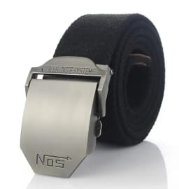 Fashion Men Canvas Belt Luxury Metal Buckle Jeans Belts for Men Waistband Army Military Tactical Belts Male Strap Black