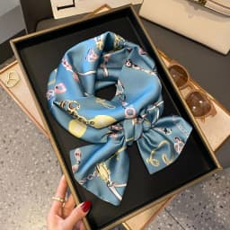 Shirt Decoration Sunscreen Silk Scarfs Female Hair Band Skinny Scarf NeckTies Women Bag Long Scarves Neckerchief Foulard Lady