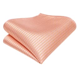 Hi-TieWave Stripe Men's Tie Champagne Elegant and stylish men's tie cufflinks pocket square Suitable for Banquet Wedding Party