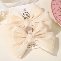 BABY BOWS 2Pcs 4.3inch Big Bows Chiffon Hair Clips Cheer Bowknot Hairpin Children Headdress Fashion Girls Hair Accessories