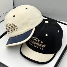Parent-child Letter Short Brim Baseball Cap Women's Spring and Summer New Korean Versatile Cap Men's Soft Top Sunscreen Visor