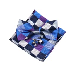 Fashion Bowtie Set Gifts For Men High Quality Bow Tie Handchief Cufflinks 3 Pcs Set Wedding Bussiness Suit Accessories