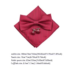 Fashion Bowtie Set Gifts For Men High Quality Bow Tie Handchief Cufflinks 3 Pcs Set Wedding Bussiness Suit Accessories